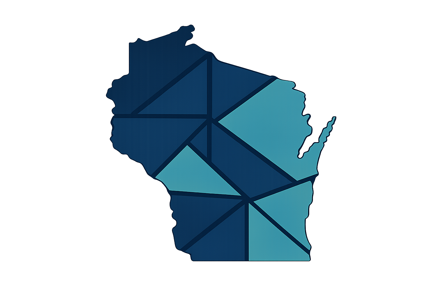 Outline of the state of Wisconsin